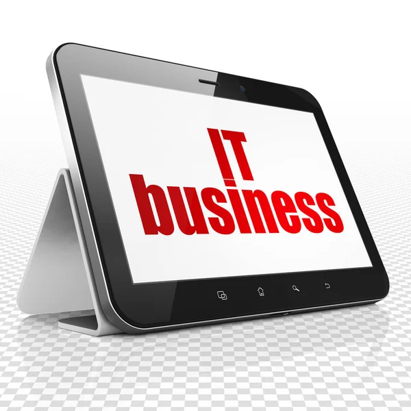 Concepto de negocio: Tablet Computer con IT Business en pantalla —  Fotos de Stock