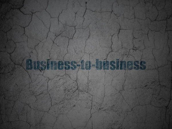 Koncepcja biznesowa: Business-to-business na tle ściany grunge — Zdjęcie stockowe