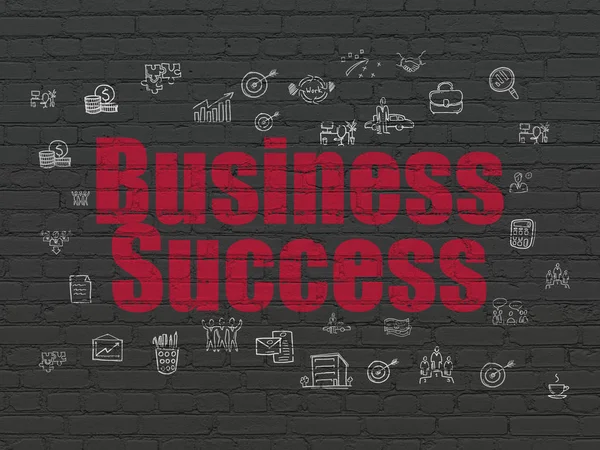 ビジネス コンセプト: 壁の背景にビジネスの成功 — ストック写真