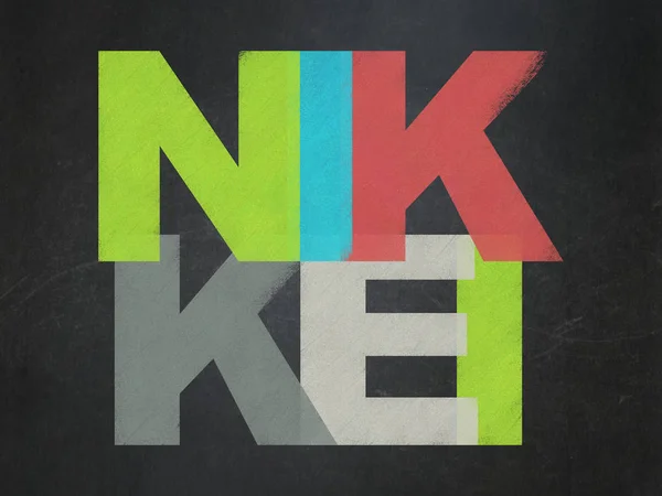 Concepto de índices bursátiles: Nikkei en el fondo de la junta escolar —  Fotos de Stock