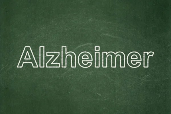 Pojęcie opieki zdrowotnej: Alzheimera na tle tablica — Zdjęcie stockowe