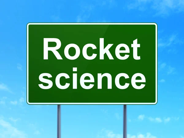 Science concept: Rocket Science on road sign background