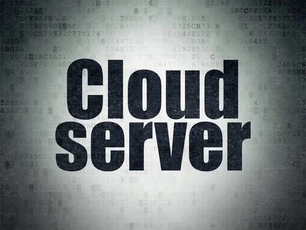 Cloud Computing Konzept: Cloud Server auf digitalem Datenpapier Hintergrund — Stockfoto