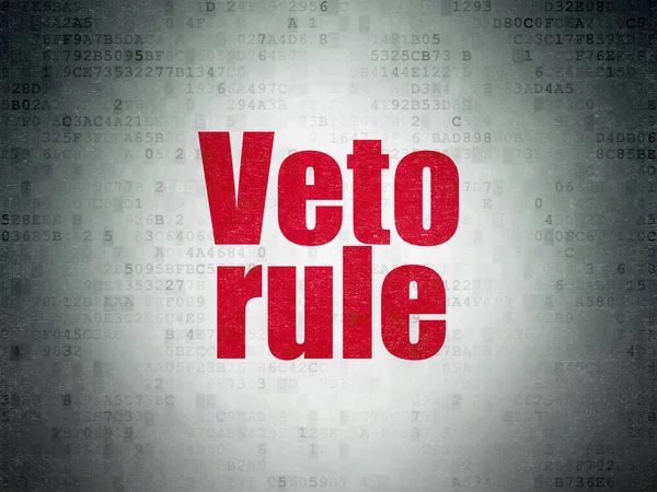 Politics concept: Veto Rule on Digital Data Paper background