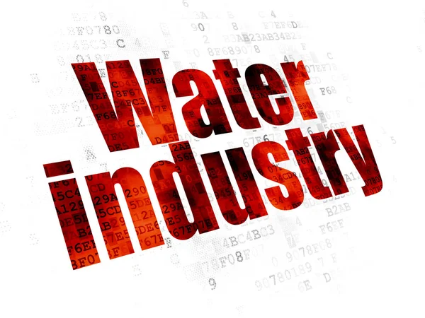 Manufacuring concept: waterindustrie op digitale achtergrond — Stockfoto