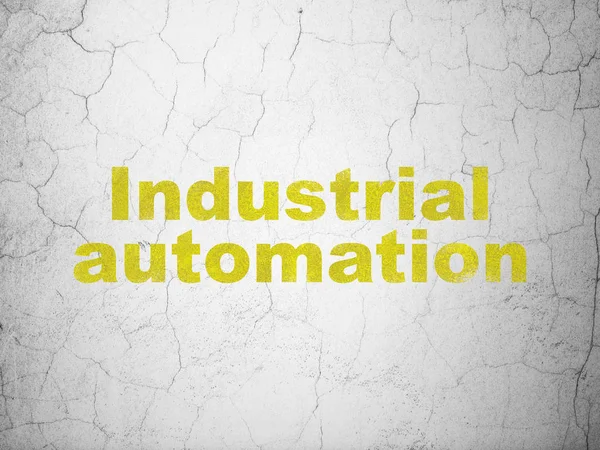 Industrie concept: industriële automatisering op muur achtergrond — Stockfoto
