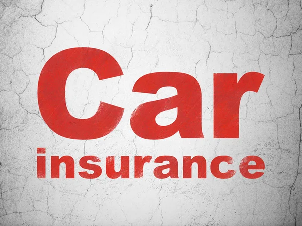 Concetto di assicurazione: Assicurazione auto su sfondo muro — Foto Stock
