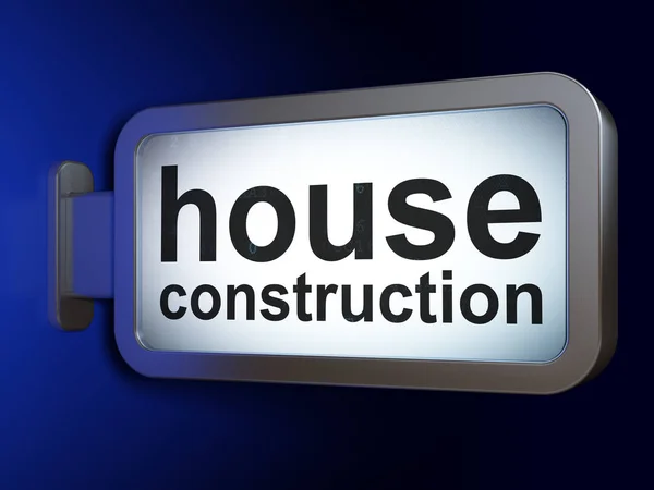 Building construction concept: House Construction on billboard background — Stock Photo, Image