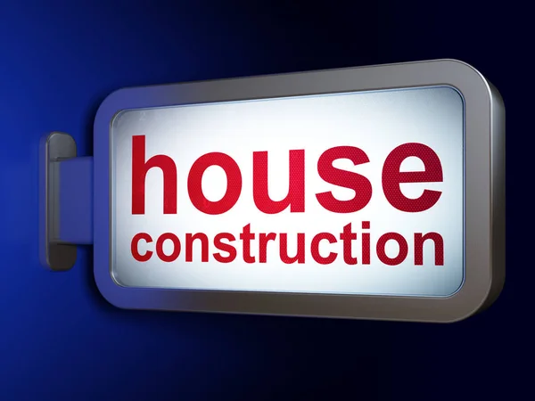 Constructing concept: House Construction on billboard background — Stock Photo, Image