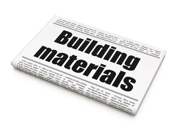 stock image Construction concept: newspaper headline Building Materials