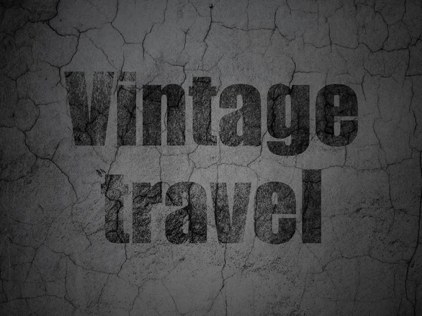 Travel concept: Vintage Travel on grunge wall background — Stock Photo, Image