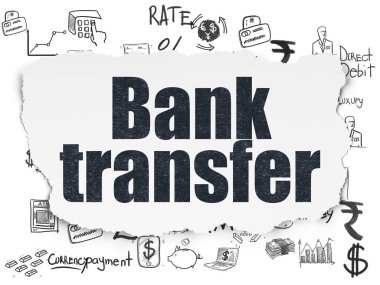 Para kavramı: yırtık kağıt arka plan banka havalesi