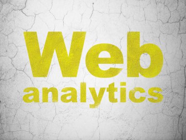 Web Tasarım: Web Analytics duvar arka plan üzerinde