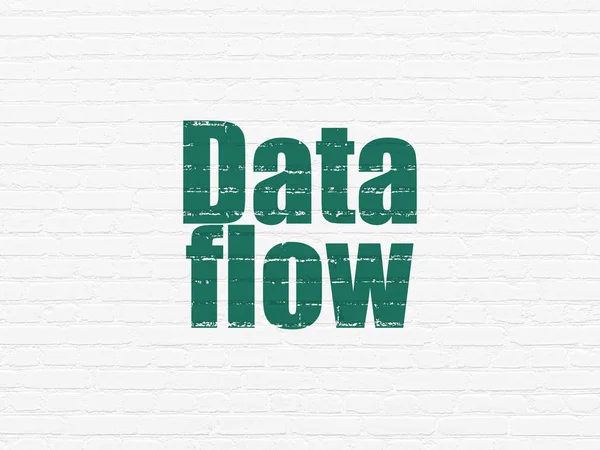 Information concept: Data Flow on wall background — Stock Photo, Image