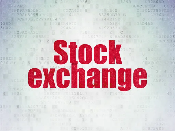 Finance concept: Stock Exchange on Digital Data Paper background — Stock Photo, Image