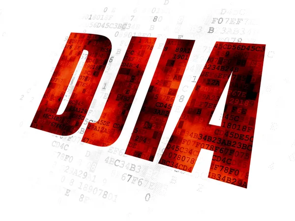 Stock market indexes concept: DJIA on Digital background — Stock Photo, Image