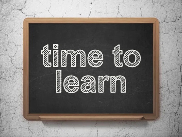 Time concept: Time to Learn on chalkboard background — Stock Photo, Image