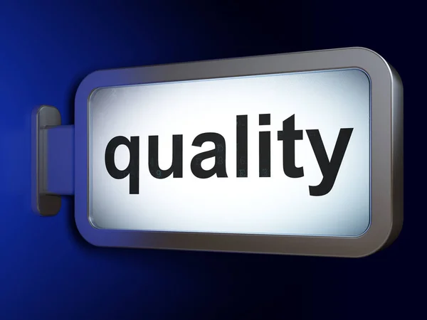 Marketing concept: Quality on billboard background — Stock Photo, Image