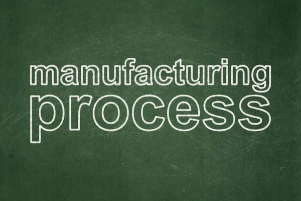 Concepto industrial: Proceso de fabricación sobre fondo de pizarra — Foto de Stock