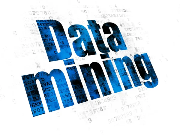 Informationskonzept: Data Mining auf digitalem Hintergrund — Stockfoto