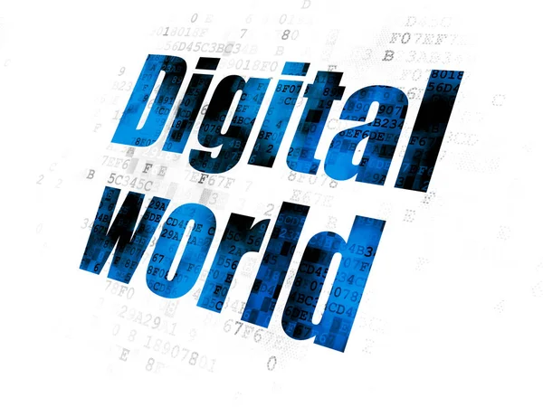 Information concept: Digital World on Digital background — Stock Photo, Image