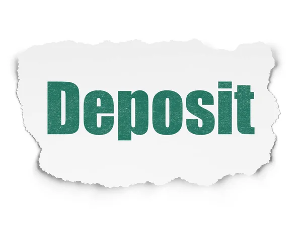 Currency concept: Deposit on Torn Paper background — Stock Photo, Image