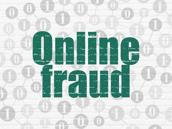 Privacy concept: online fraude op muur achtergrond — Stockfoto