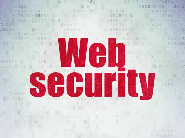 Sicherheitskonzept: Web-Sicherheit auf digitalem Datenpapier — Stockfoto