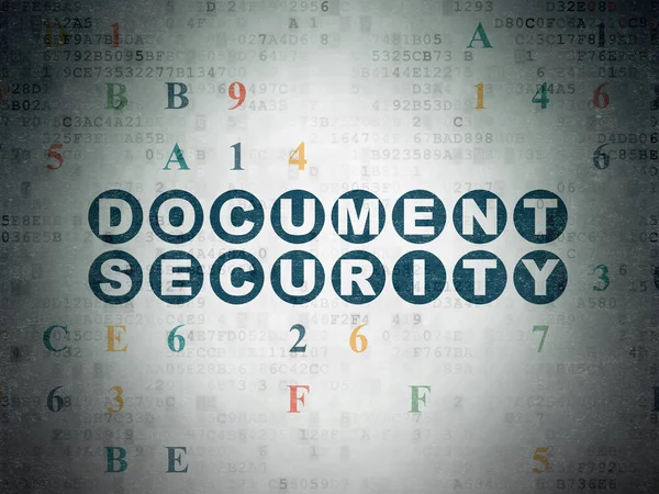Bezpečnostní koncepce: zabezpečení dokumentů na digitální Data papírové pozadí — Stock fotografie