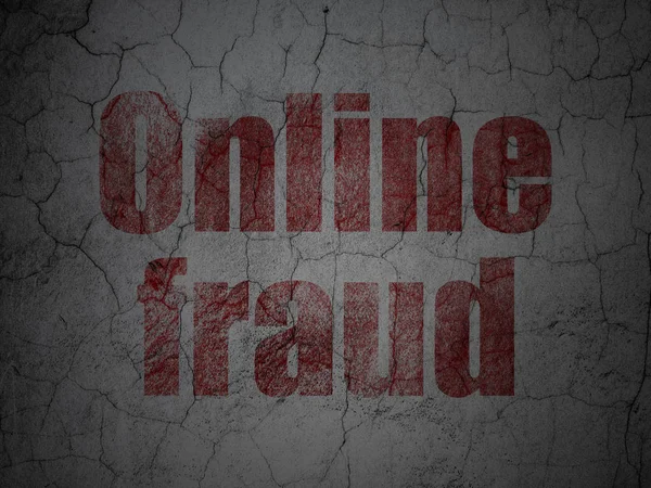 Protection concept: Online Fraud on grunge wall background — Stock Photo, Image