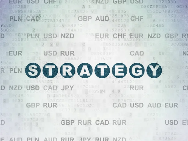 Affärsidé: strategi för Digital Data papper bakgrund — Stockfoto