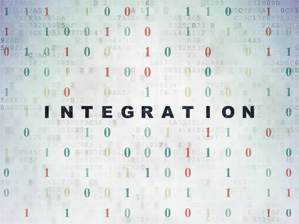Finance koncept: Integration på Digital Data papper bakgrund — Stockfoto