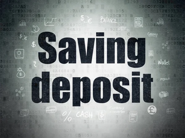 Currency concept: Saving Deposit on Digital Data Paper background — Stock Photo, Image