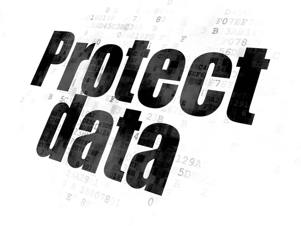Veiligheidsconcept: beveiligen van gegevens op digitale achtergrond — Stockfoto