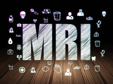 Sağlık kavramı: MRG grunge karanlık odada