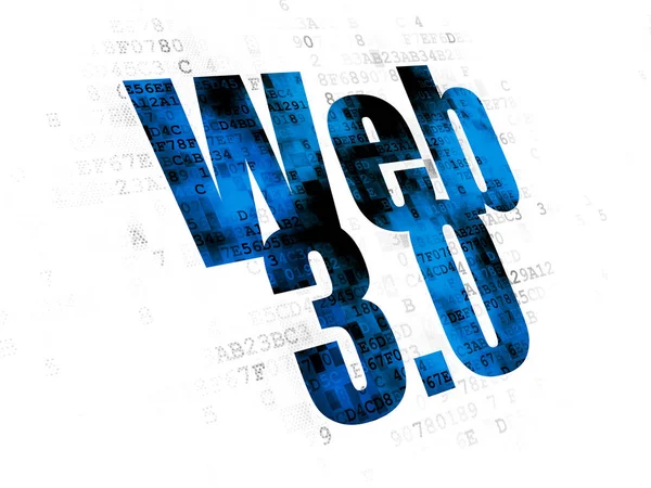 Webdesign-Konzept: Web 3.0 auf digitalem Hintergrund — Stockfoto