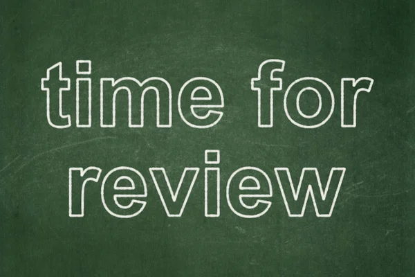 Time concept: Time for Review on chalkboard background — Stock Photo, Image