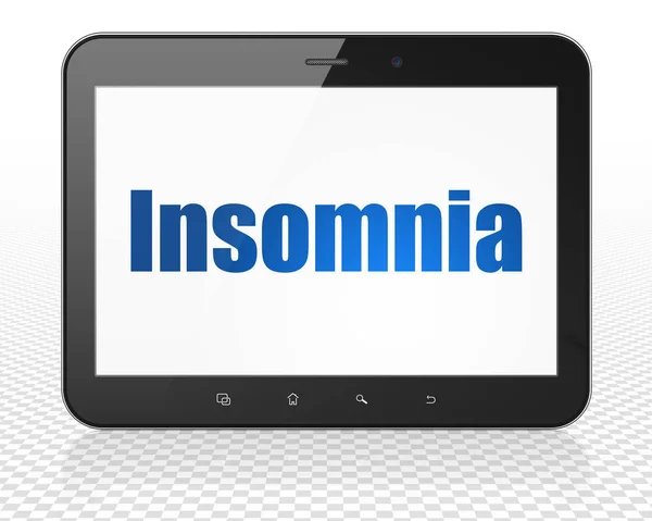 Medicine concept: Tablet Pc Computer with Insomnia on display — Stock Photo, Image