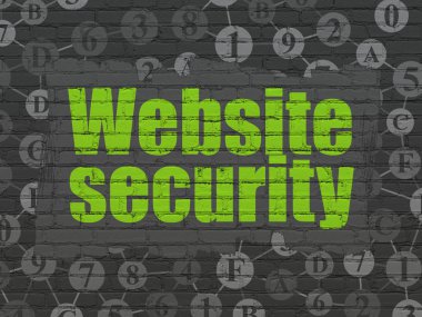 Güvenlik kavramı: Web sitesi güvenlik duvar arka plan üzerinde