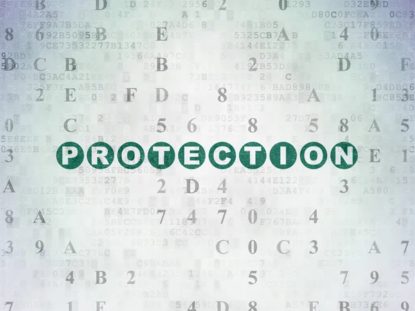 Koncepcja bezpieczeństwa: Ochrona na tle cyfrowych danych papierze — Zdjęcie stockowe