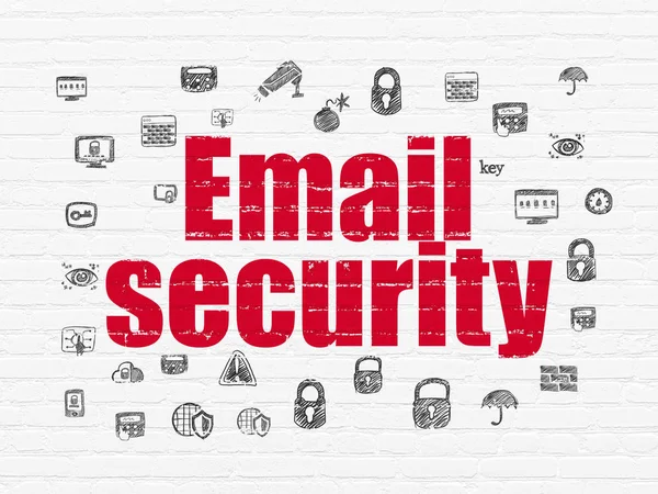 Concetto di privacy: Email Sicurezza su sfondo muro — Foto Stock