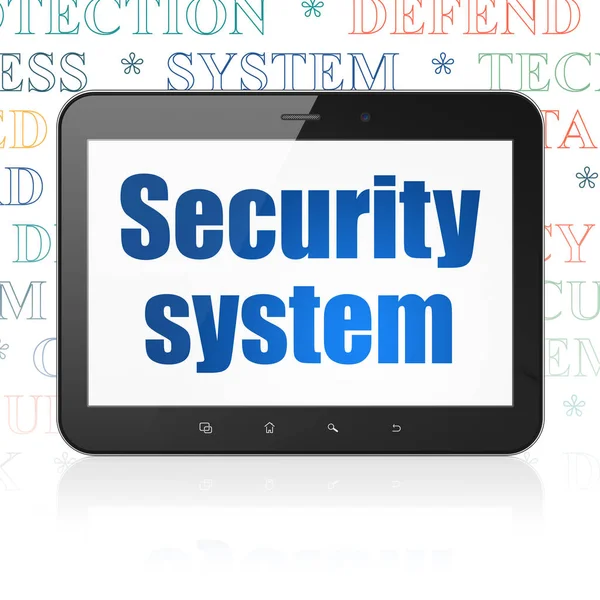 Security concept: Tablet Computer with Security System on display — Stock Photo, Image