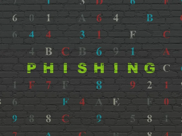 Säkerhetsbegreppet: Phishing på vägg bakgrund — Stockfoto