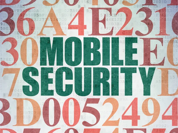 Security concept: Mobile Security on Digital Data Paper background