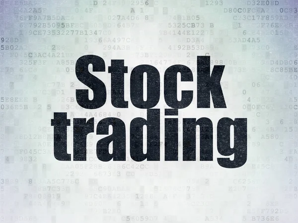 Bedrijfsconcept: Stock Trading op digitale Data-Paper achtergrond — Stockfoto