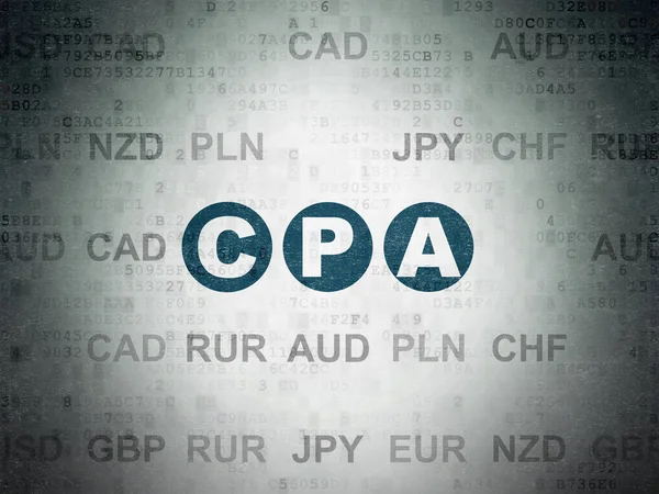 Concept d'entreprise : CPA sur papier numérique — Photo