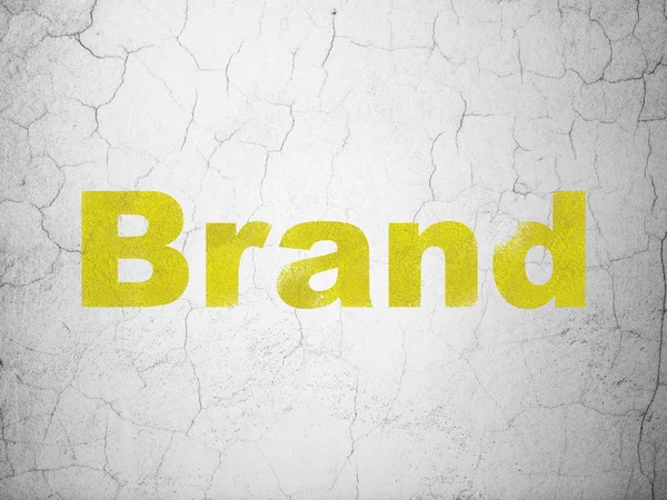 Conceptul de marketing: Brand on wall background — Fotografie, imagine de stoc