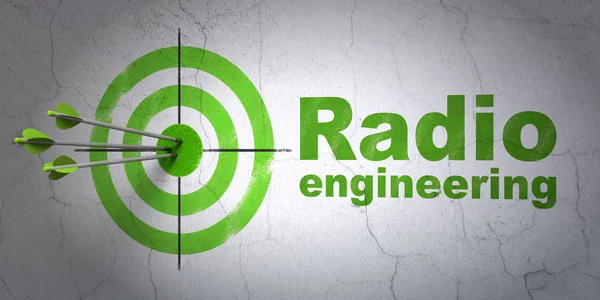 Science concept: target and Radio Engineering on wall background — Stock Photo, Image