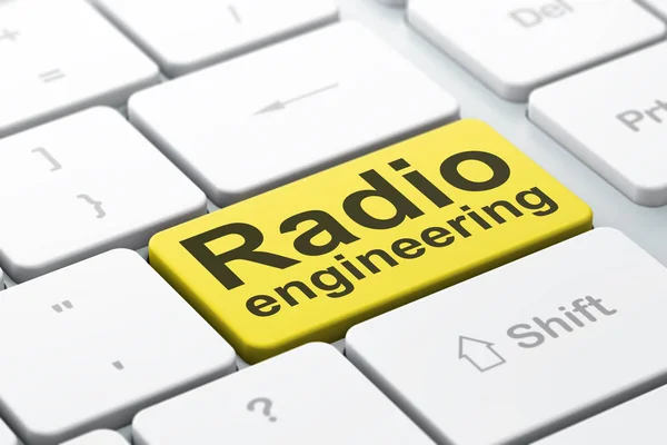 Science concept: Radio Engineering on computer keyboard background — Stock Photo, Image