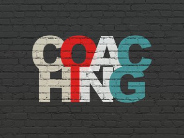 Eğitim kavramı: duvar zemin üzerine koçluk